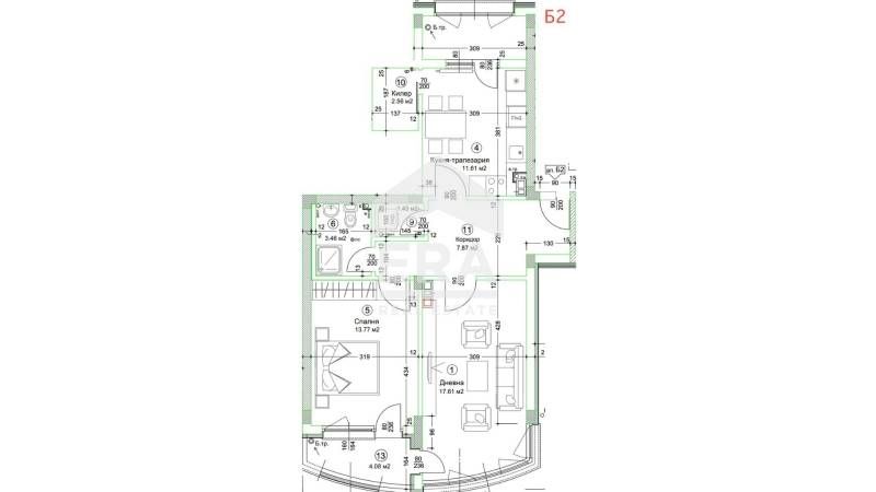 Апартамент "Б-2" в сграда ново строителство на ул. Брезник, Русе