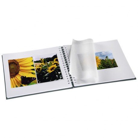 Guestbook album foto cu spirala 28 x 24 cm 50 de pagini Negru / Alb