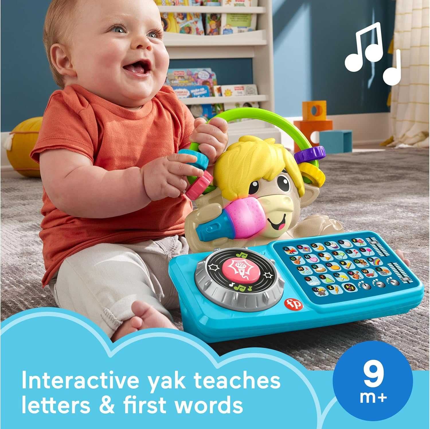 Fisher-Price Baby Интерактивна играчка за бебета 9+ месеца, A to Z
