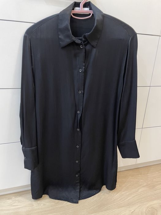 Черна рокля тип риза