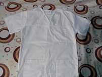 Halat Medical Bărbătesc, Alb, Stil Tricou