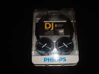 Casti Philips cu microfon pe fir cablu jack SHL3005BK NOI