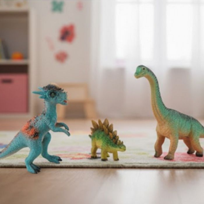 Детски комплект фигурки динозаври със звук – DINOSAUR ERA 6 броя