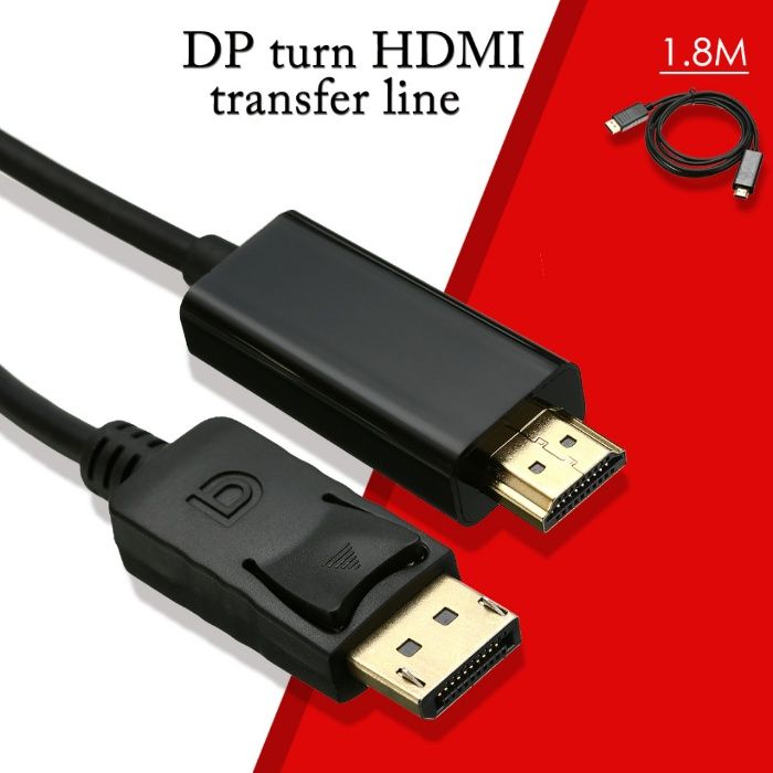 Cablu convertor DisplayPort - HDMI pt laptop PC placa video Full HD