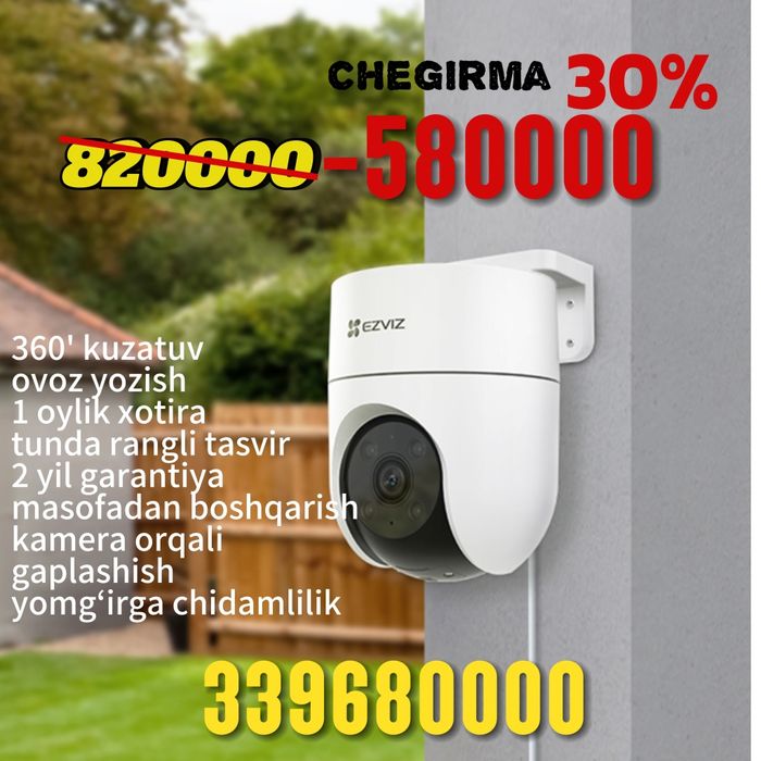 WF kamera ezviz 1 yil garantiya