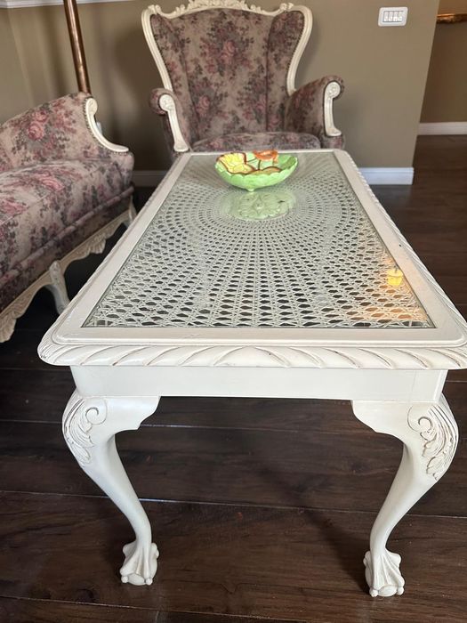 Set complet de mobilier din lemn masiv, stil baroc, stare foarte buna!