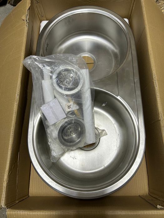 Chiuveta rotunda dubla inox de bucatarie