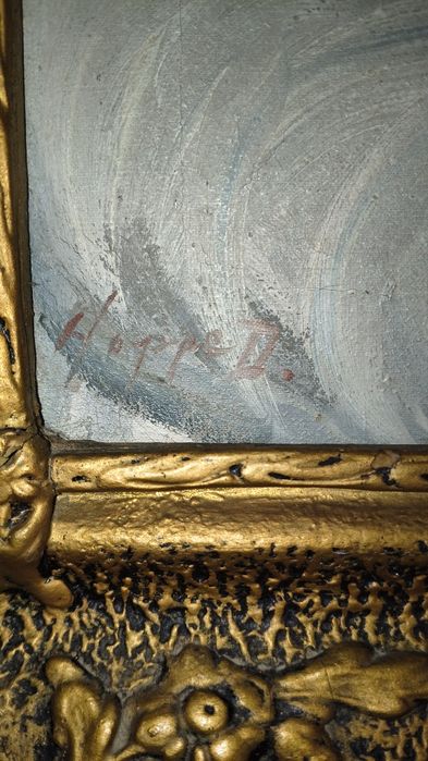 Frumusețe Rromă Odihnindu-se–Pictură în Ulei pe Pânză,Vintage,Semnată