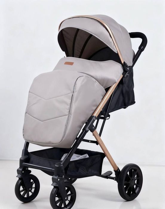 Коляска для новорожденных с утеплением, складная рама