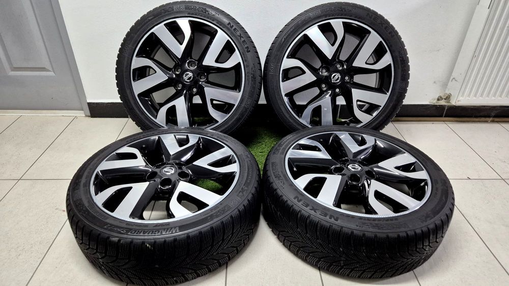 Jante 5×114,3 R18 originale Nissan Qashqai cu anvelope 225/45/18 Iarna
