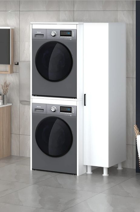 Шкаф за пералня и сушилня с рафтове