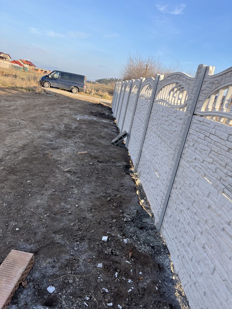 Placi gard beton Prefabricat ciment stalpi