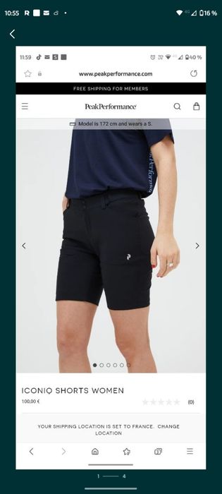 Pantaloni dama Peak Performance Iconiq Shorts marime M