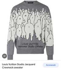 Pulover Louis Vuitton Studio barbati, 100% lână,mas M,nou,eticheta