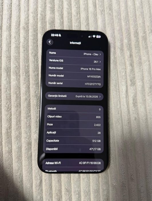 Vand iphone 16 pro max