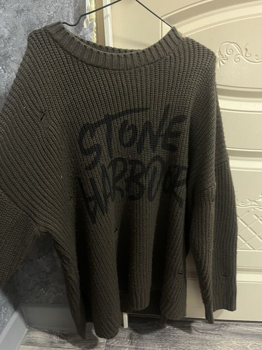 оверсайз вязанный лонслив