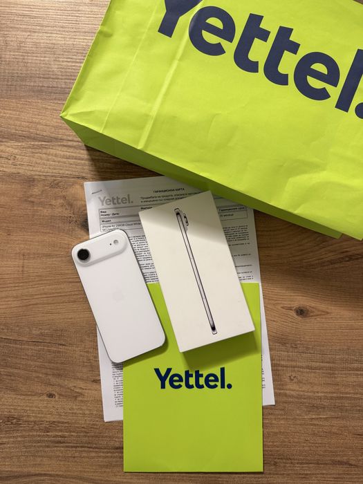 IPhone 17 Air Йеттел Гаранционен като НОВ ! Cloud White - Бял !