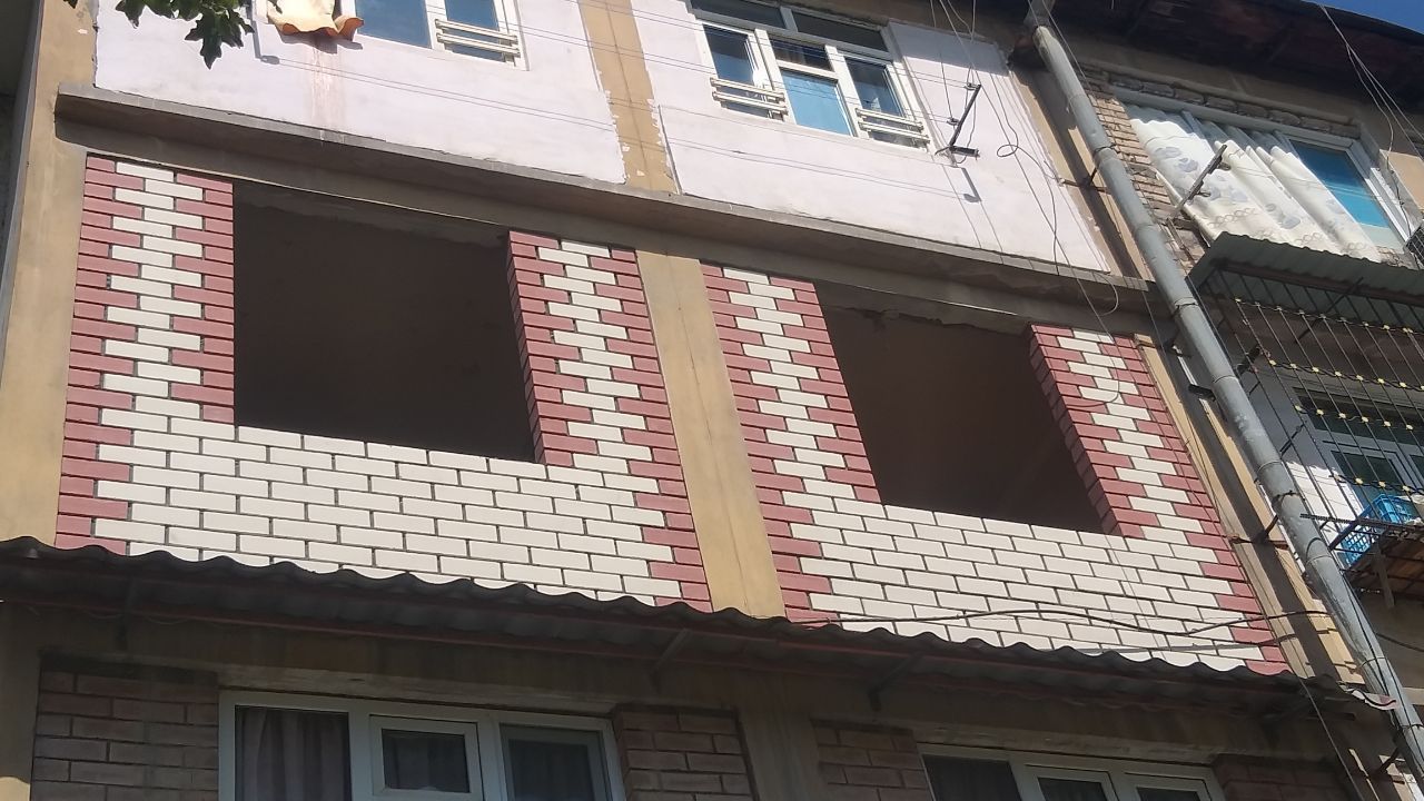 Кладка кирпича балкон g'ish teramiz