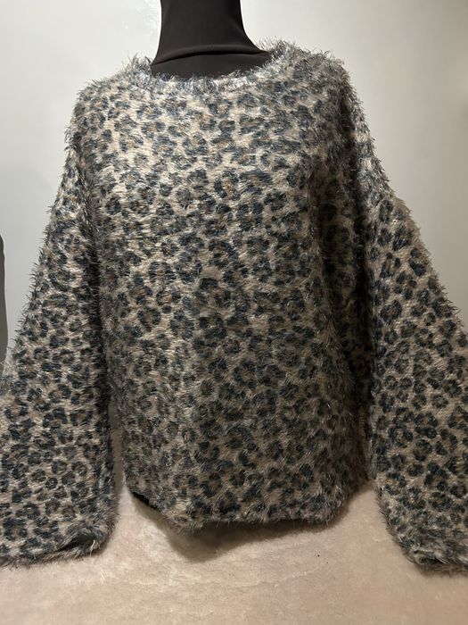 Пухкава блуза с леопардов принт