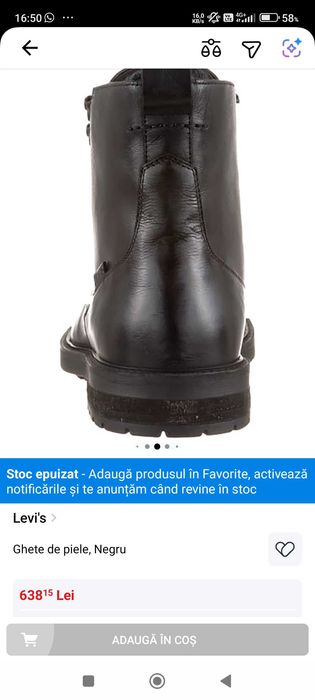Ghete noi, bărbați( Levis) ,mărimea 45