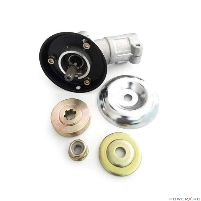 Angrenaj unghiular, cap reductor pentru motocoasa, 7 caneluri 26 mm,