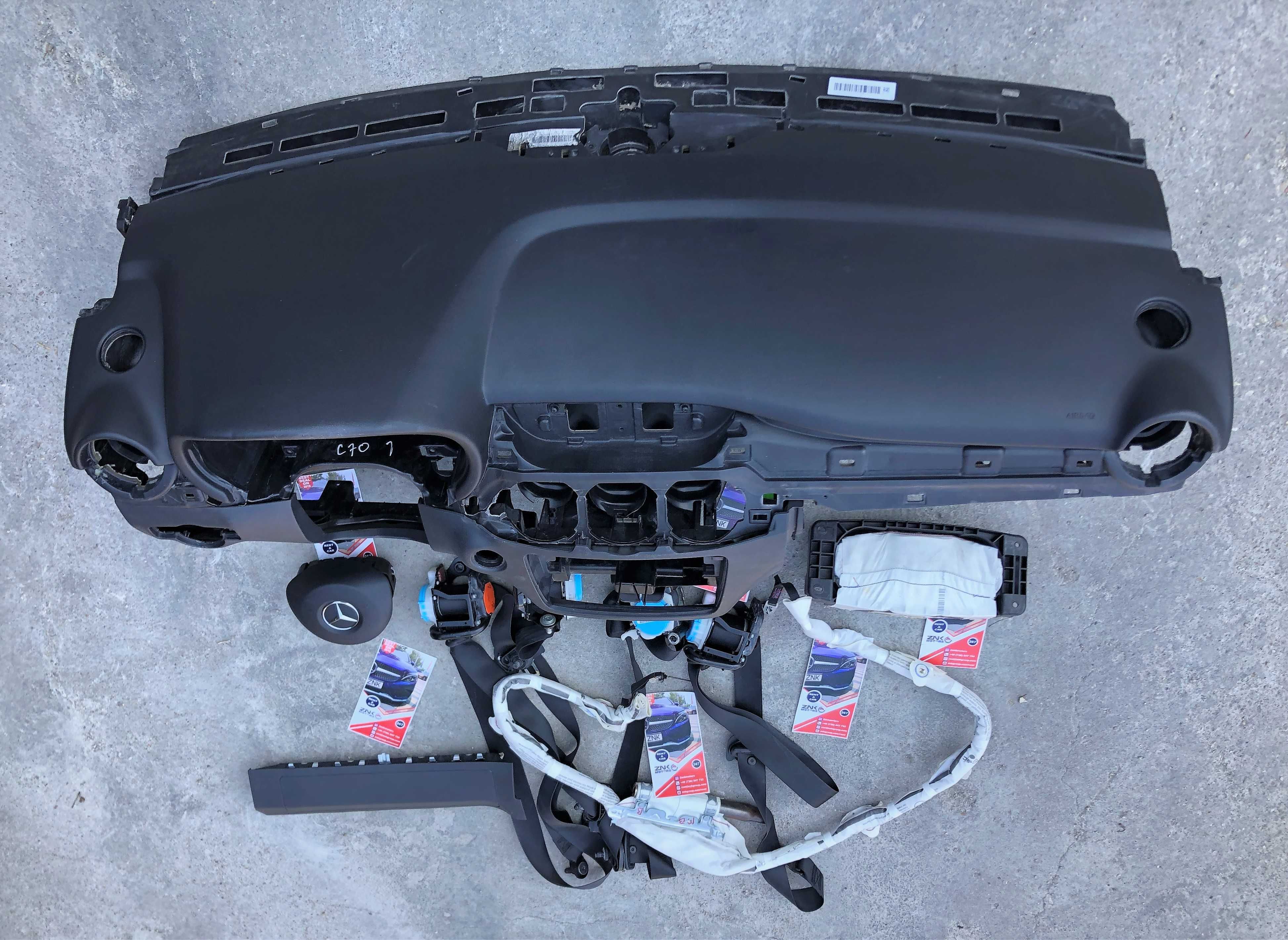 Mercedes Benz B klass kit airbag plansa de bord cortine set centuri