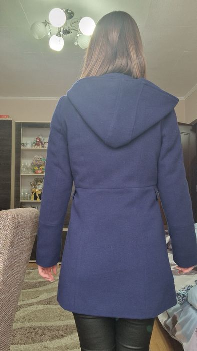 Palton dama bleumarin