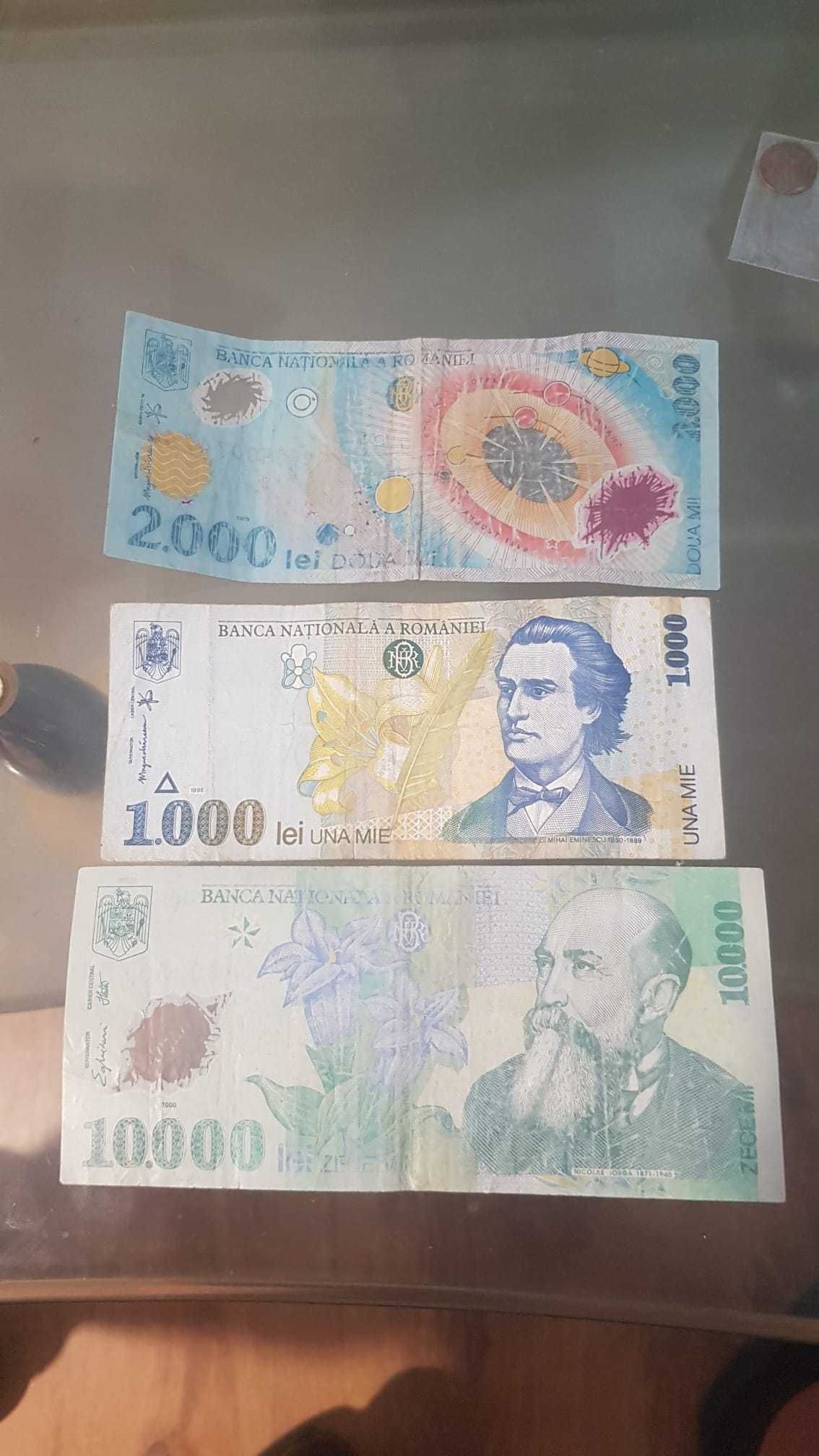 Bancnote 2000, 1000 si 10000 lei