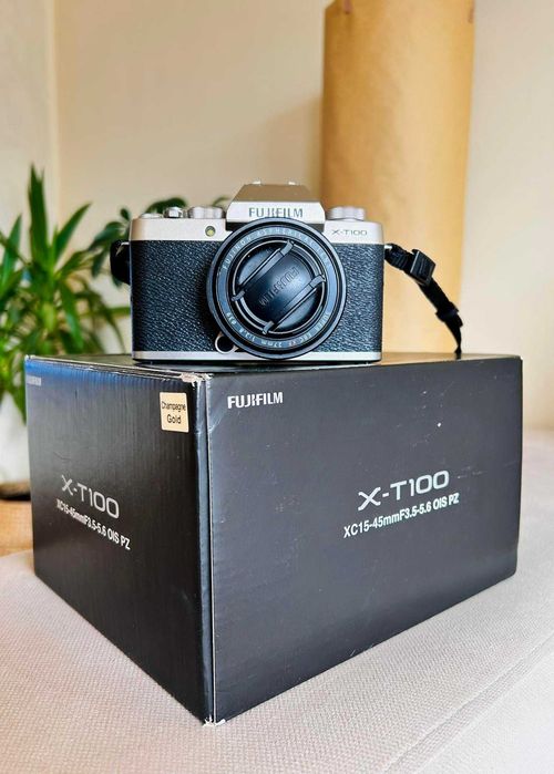 НОВА ЦЕНА Фотоапарат Fujifilm X-T100 + обектив Fujifilm XF 27mm F/2.8
