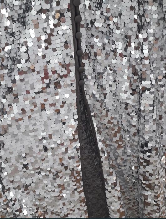 Rochie ocazie argintie cu paiete Zara