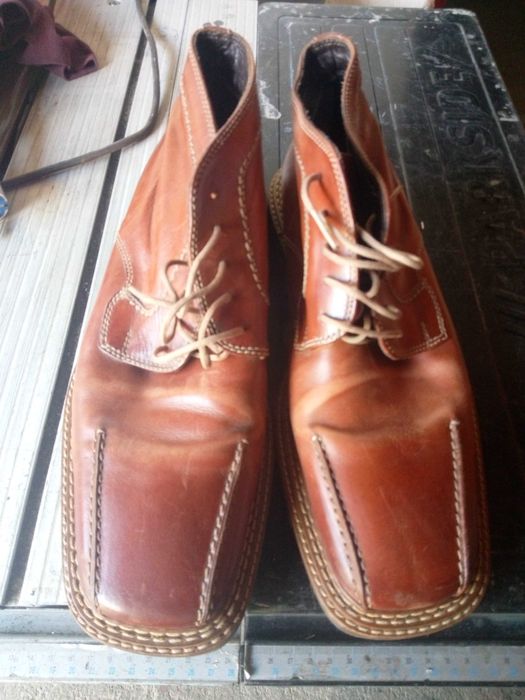 Ghete din piele maro