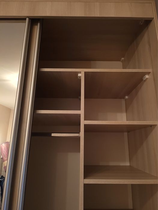 Dressing 2 Uși Glisante cu Oglindă; Șifonier; Dulap de Haine Dormitor