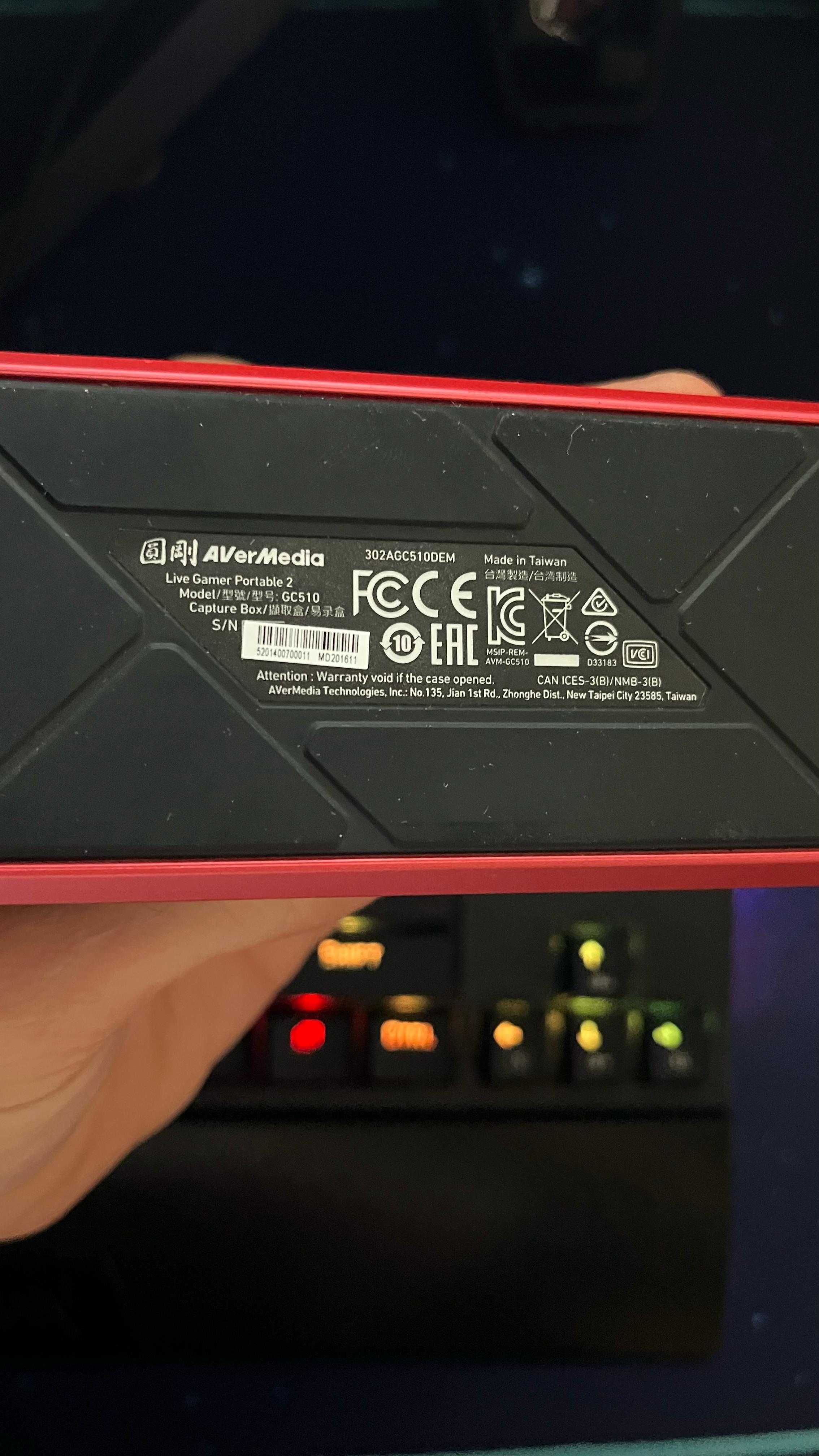 Placa de captura AVerMedia Live Gamer Portable 2 GC510 (61GC5100A0AB)