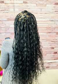 Boho braids, Codite Afro, Par cret, box braids,