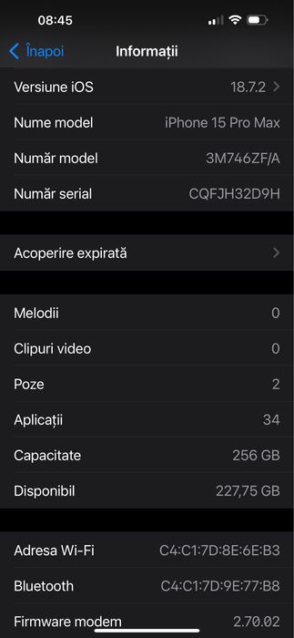 Iphone 15 pro max 256 gb