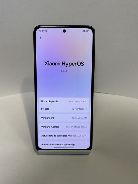 MDM vinde: Xiaomi Redmi Note 14 5G, 256GB, Midnight Black.