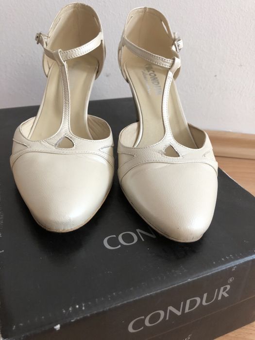 Pantofi alb crem, Condur by Alexandru, 38