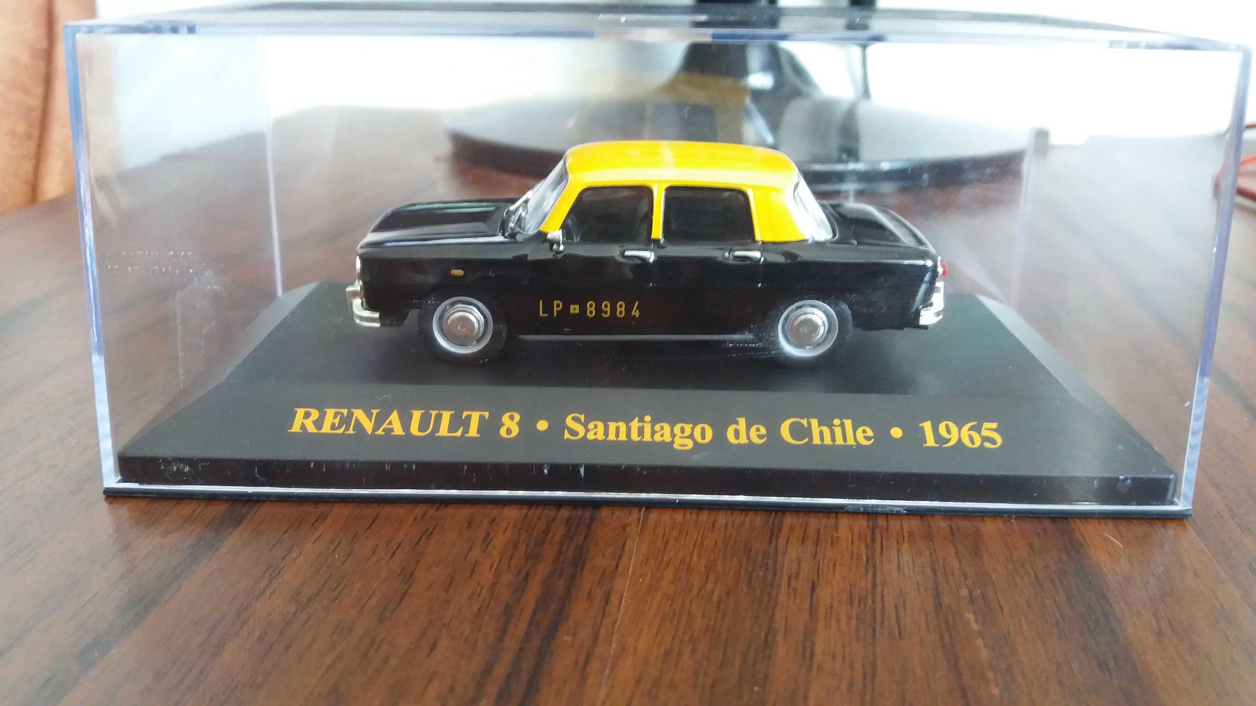 Macheta RENAULT 8 TAXI SANTIAGO DE CHILE 1965 - Ixo, 1/43.