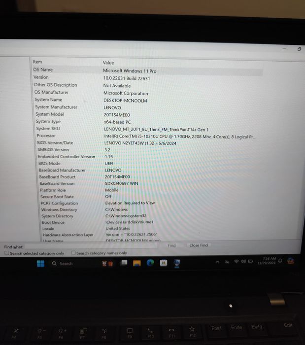Laptop Lenovo T14s