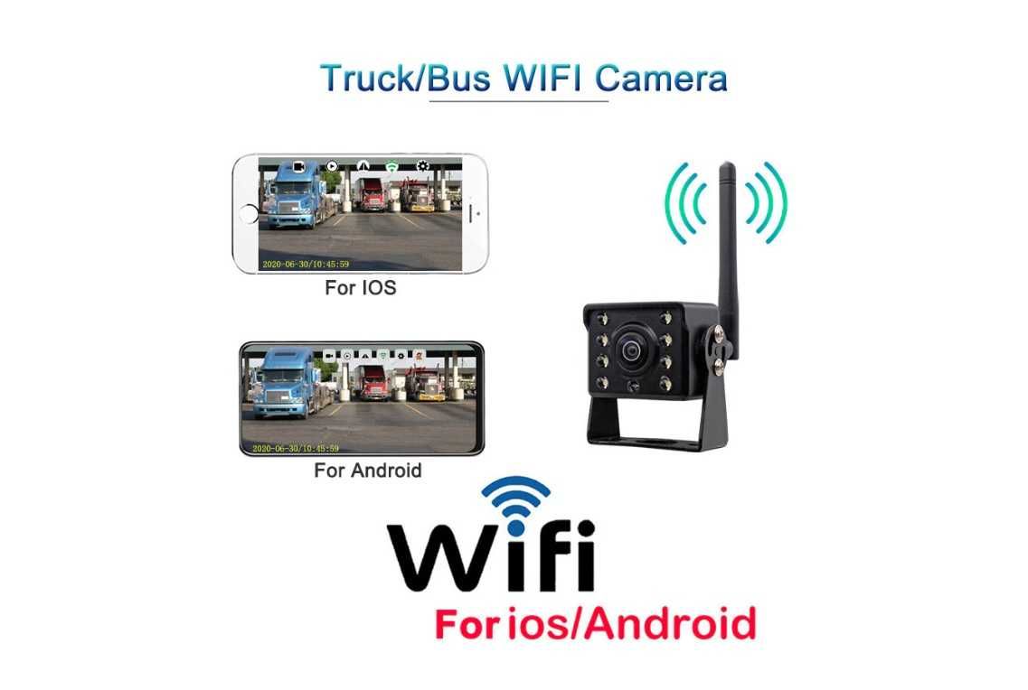 Видеокамера за заден ход - коли, камиони и бусове - WIFI, IOS Android