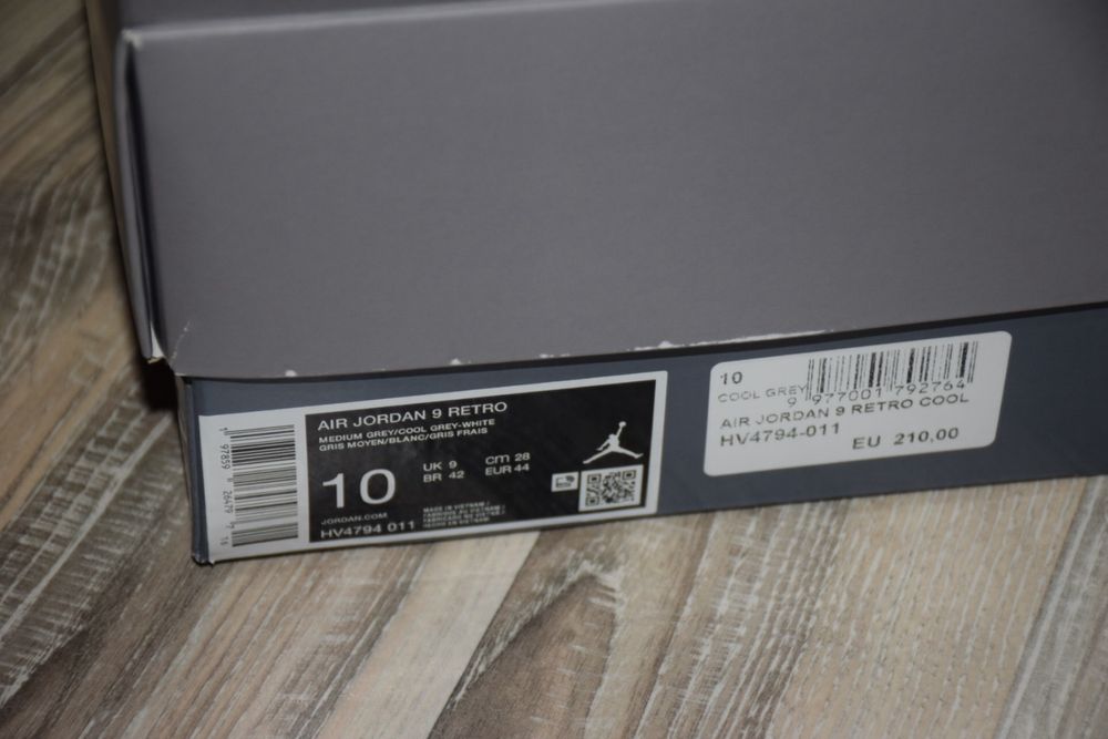 Nike Air Jordan 9 Retro Cool Grey 44