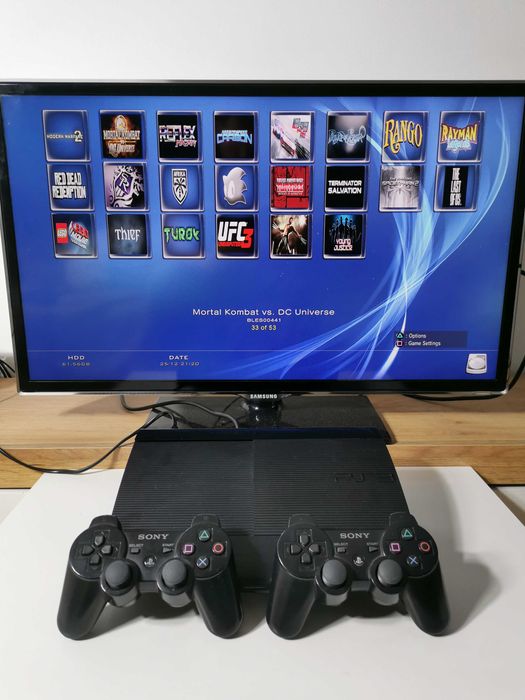 PS3 500gb cu 53 jocuri bune + 2 manete originale + Youtube + NETFLIX