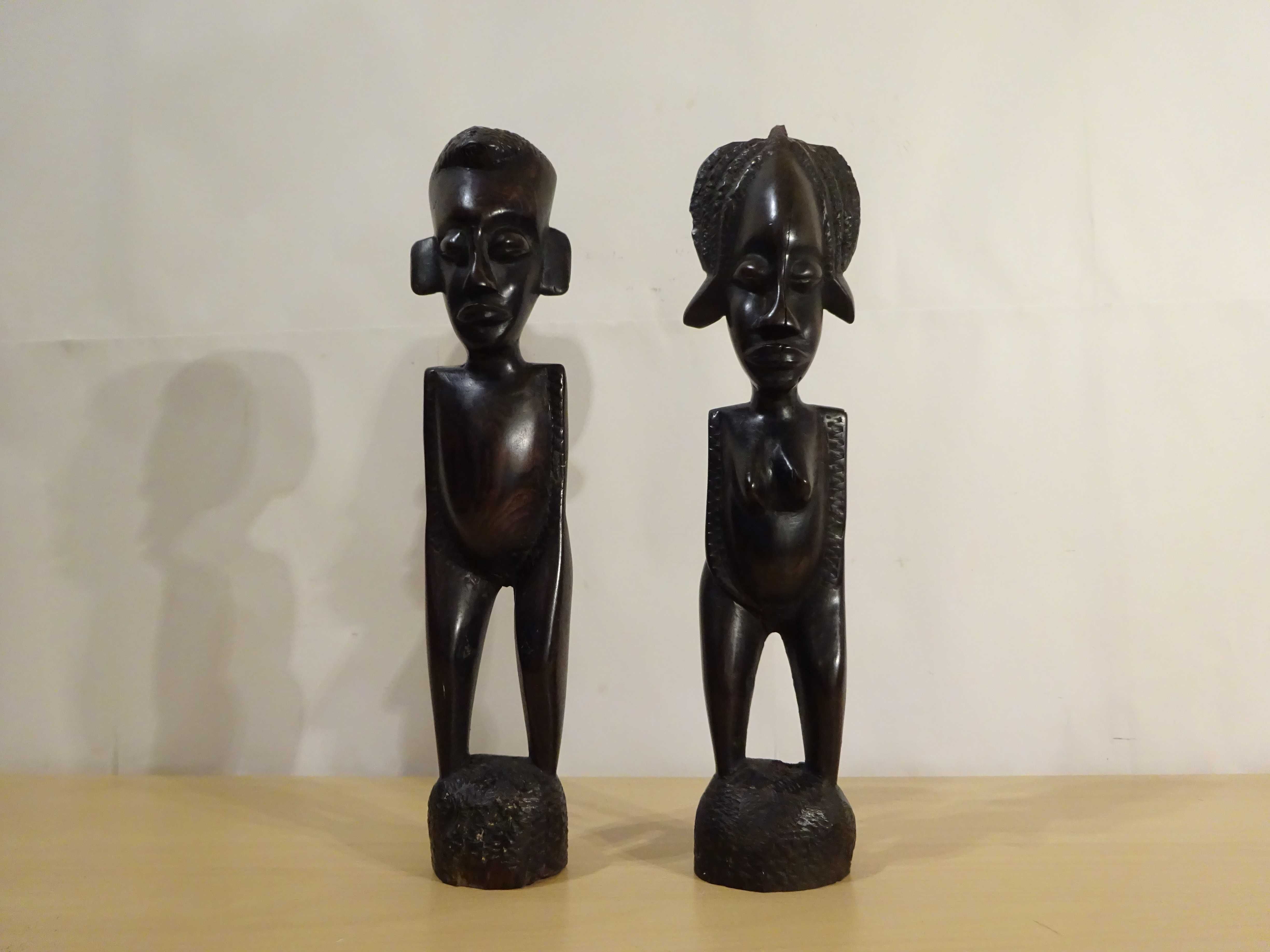 Statuete africane vechi ‘Cuplu’| lemn de abanos sculptat