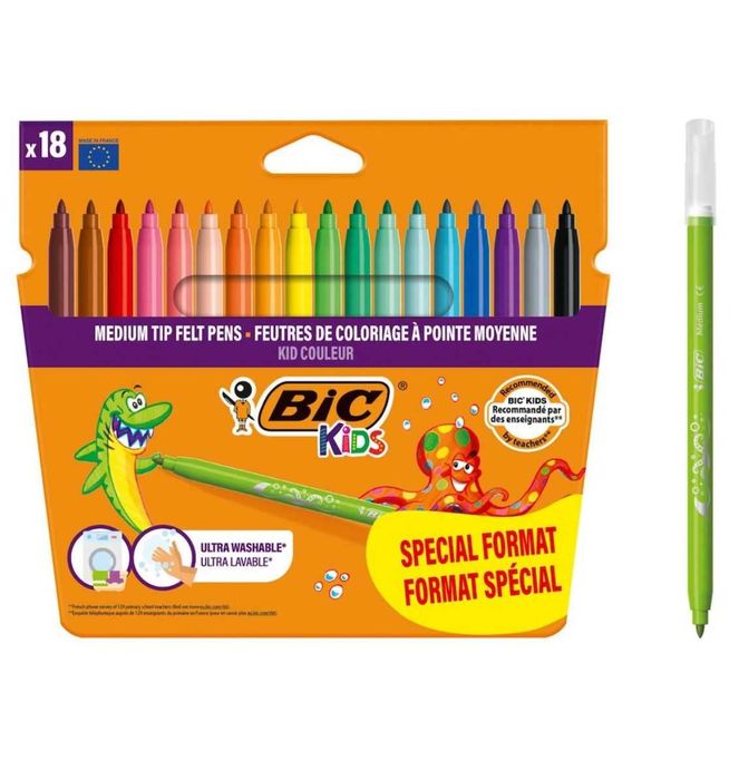 Set de 18 Carioci Lavabile Bic Kids