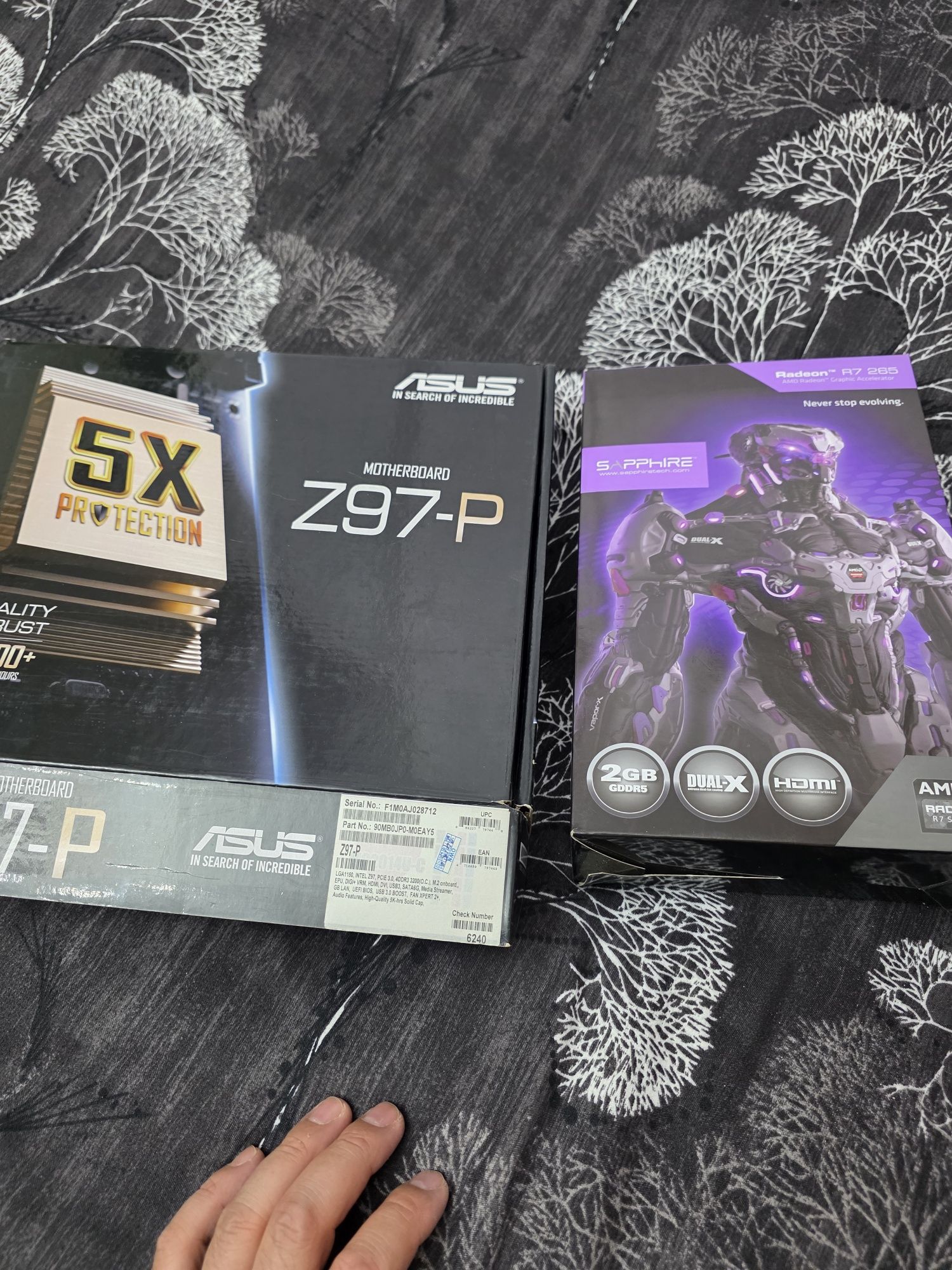 Готовый комплект Asus z97p+core i5 4460+Radion R7-2гб+ОЗУ 8 Gb+ssd64