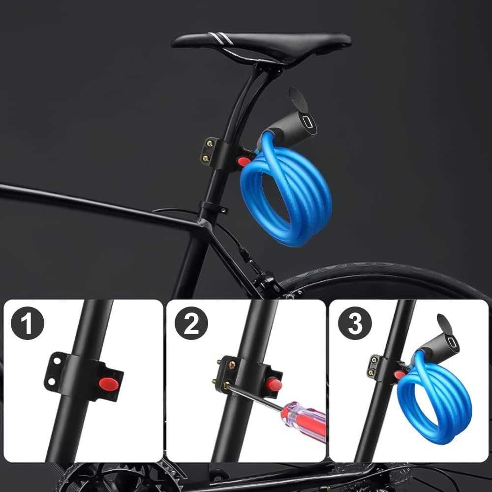 Antifurt bicicleta,cablu inteligent cu deblocare telefon/amprenta,nou