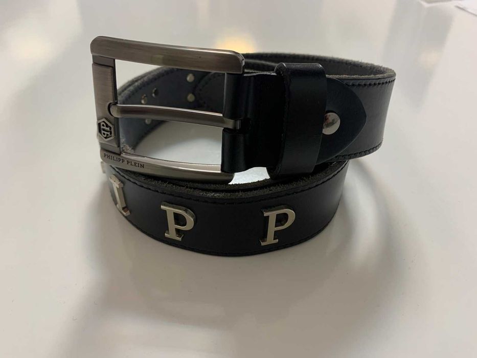 Нов мъжки колан от естествена кожа Philipp Plein 110см дължина.