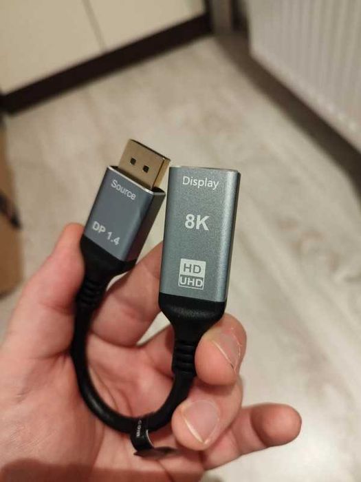 Cablu Yiwentec DisplayPort 1.4 → HDMI 2.1, 0.25m, 8K 60Hz