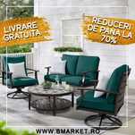 Set mobilier gradina/terasa 2 fotolii rotative canapea și masa MODICA