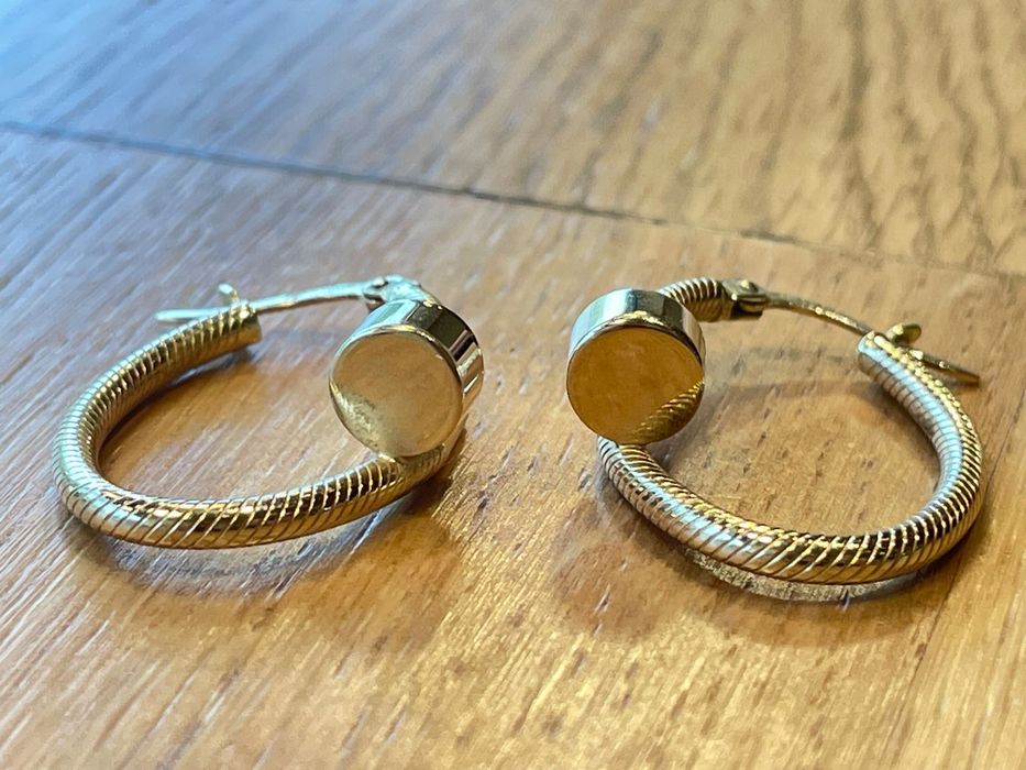 Cercei aur 14 karate model Tiffany noi